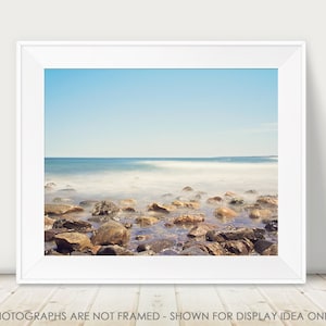 Beach Photography, Dreamy Ethereal, Ocean Photography, Coastal Picture, Plum Island, New England Photography, Long Exposure, Summer, Seaside image 2