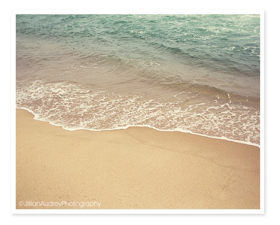 Beach Photography, Nantucket, Beach Art, Soft Pastel, Ocean Decor, Serene, Bathroom Art, Blue Teal Tan Beige, Water Nature, Beach Landscape