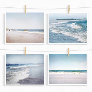 Beach Photography, Beach Set, Save 20%, Beach Pictures, Pastel Beach, Ocean Photographs, Beach House Decor, Beach Photo Set, Ocean Art image 1
