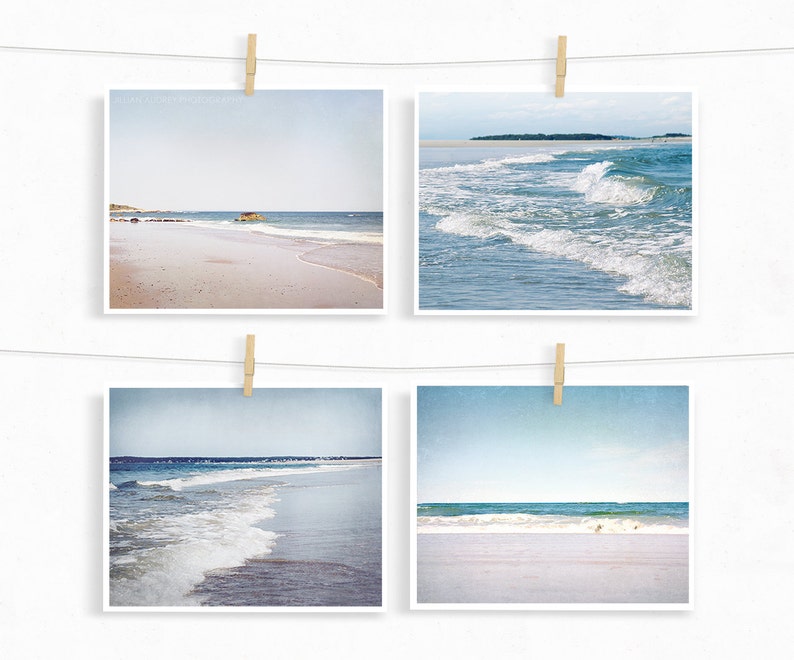 Beach Photography, Beach Set, Save 20%, Beach Pictures, Pastel Beach, Ocean Photographs, Beach House Decor, Beach Photo Set, Ocean Art image 1