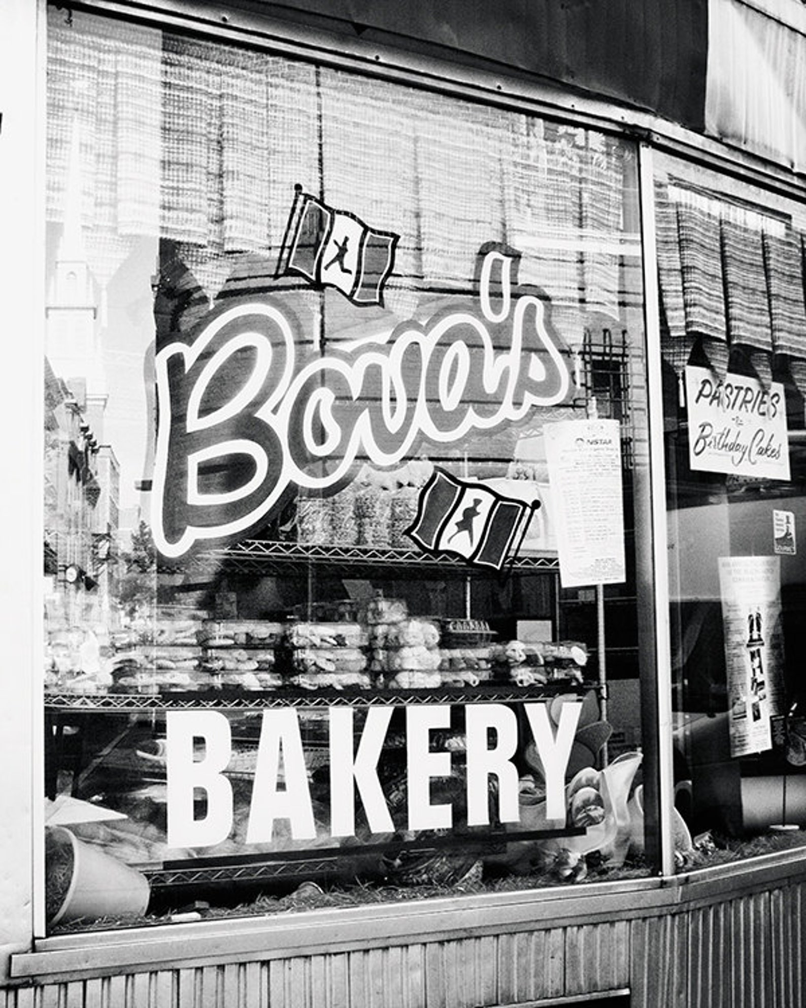 Black and White Bakery Photograph Bova's Bakery Boston Etsy