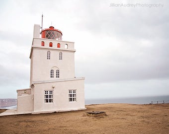 Iceland Lighthouse, Lighthouse Photography, Seaside, Coastal, Nordic, Icelandic Art, Travel Photography, Wanderlust, Nautical, Minimalist