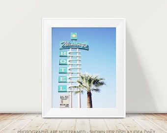 Retro Motel Photography, Flamingo Hotel, Mid Century Modern, Vintage Kitch, Tucson Arizona, Pastel Blue, summer adventure fine art print