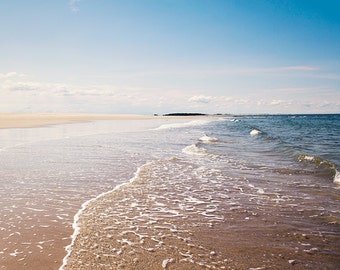 Beach Landscape Photography, Beach Photograph, Ocean Photography, Coastal Decor, Crane Beach Ipswich, Seashore, Seaside, Ocean Waves, Water