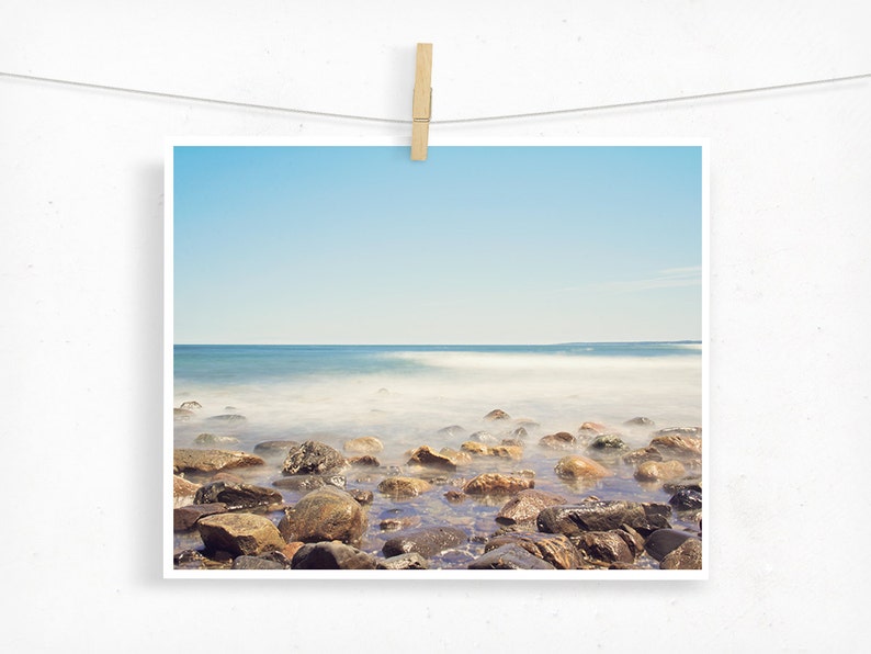 Beach Photography, Dreamy Ethereal, Ocean Photography, Coastal Picture, Plum Island, New England Photography, Long Exposure, Summer, Seaside image 3