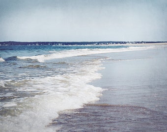 New England Beach Photography, Coastal Decor, Ocean Photograph, Beach Photograph, Beach Landscape, Crane Beach Ipswich, Dark Blue, Moody