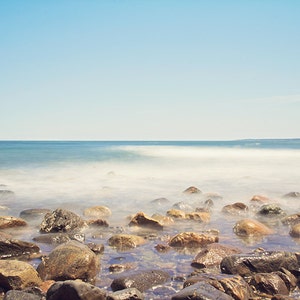 Beach Photography, Dreamy Ethereal, Ocean Photography, Coastal Picture, Plum Island, New England Photography, Long Exposure, Summer, Seaside image 1