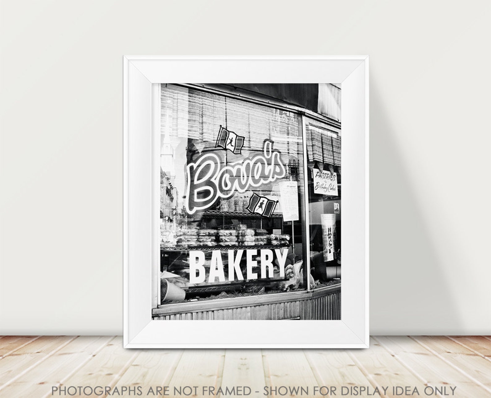 Black and White Bakery Photograph, Bova's Bakery, Boston Photography