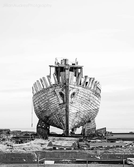 Verfall Fotografie Schiffbruch Schwarz Weiss Fotografie Etsy