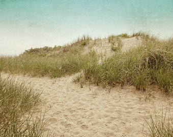 Beach Photography, Beach Dunes, Ocean Seashore Coastal Art, Landscape, Coastal Wall Art, Beach House Decor, Beige Tan Neutral, Summer