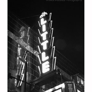 Black and White Photography, Art Deco Theater Sign Photography, Modern ...