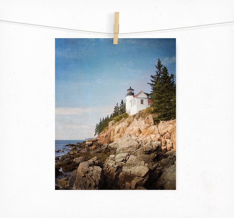 Maine Photography, Lighthouse Photograph, Coastal Photography, Nature, Dramatic Landscape, Ocean Photography, Seaside Art, Beach Photography image 2