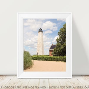 Lighthouse Photography, New Haven Connecticut, Nautical Home Decor, Seaside, Beach Photography, Beach Art, Lighthouse Picture, Coastal