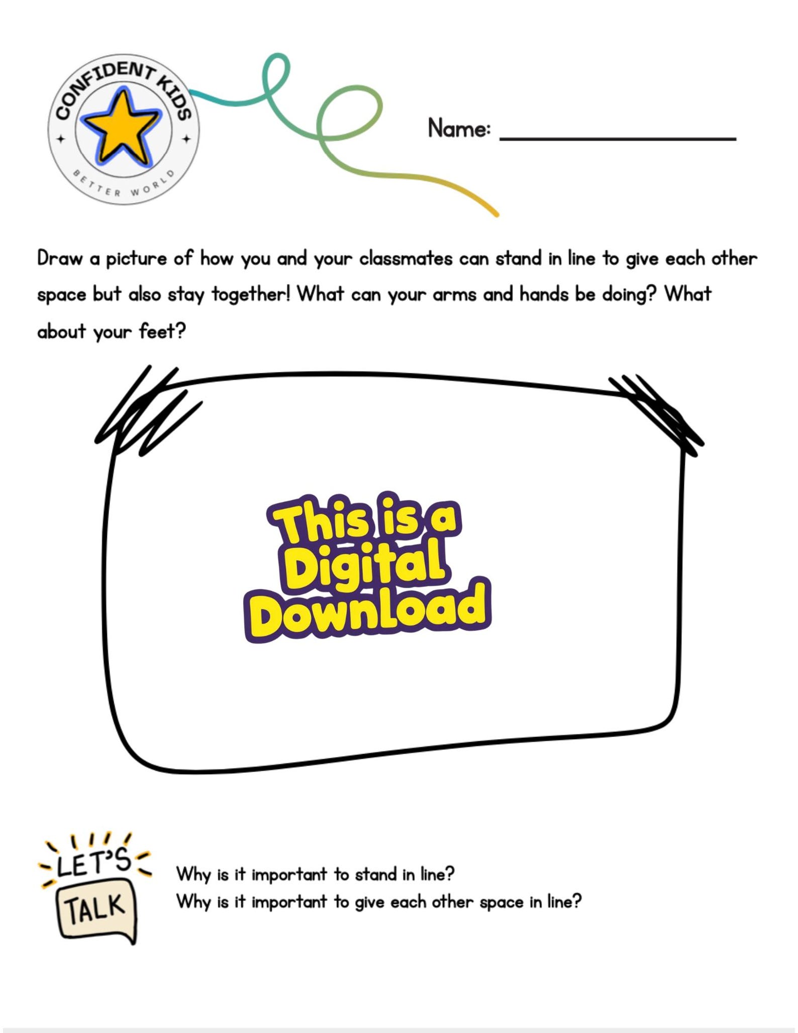 Class Line Practice Worksheet - Etsy