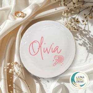 Custom Tennis Jewelry Dish,Tennis Gifts For Girls,Tennis Player Gifts 2025,Tennis Senior Night Gifts for Team Ring Dish,Tennis Trinket Dish