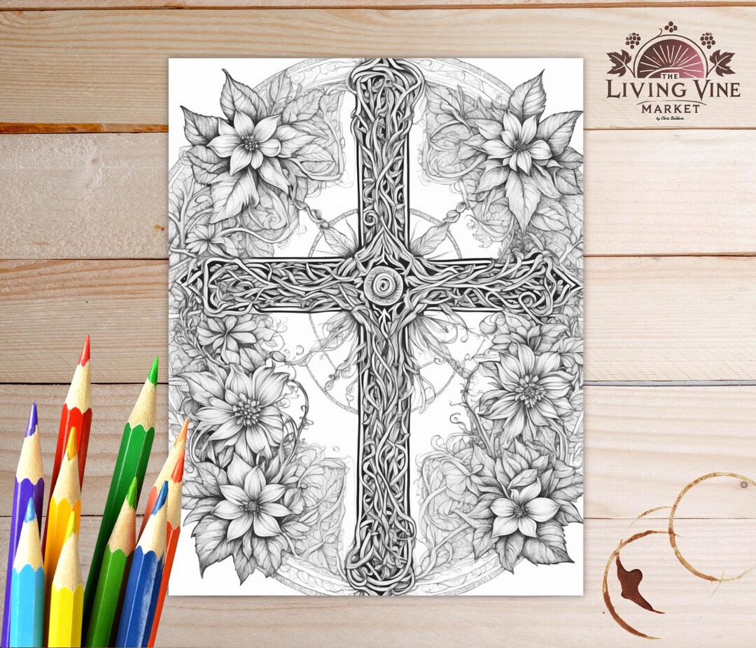 The Christian Adult Coloring Book Bundle – 50 Pages of Tranquil ...