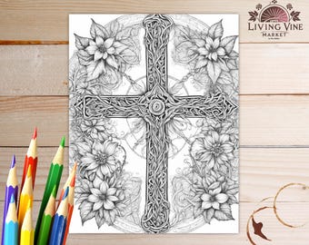 Crosses Coloring Book for Adults – 10 Pages of Peace, Strength & Faith-Filled Creativity