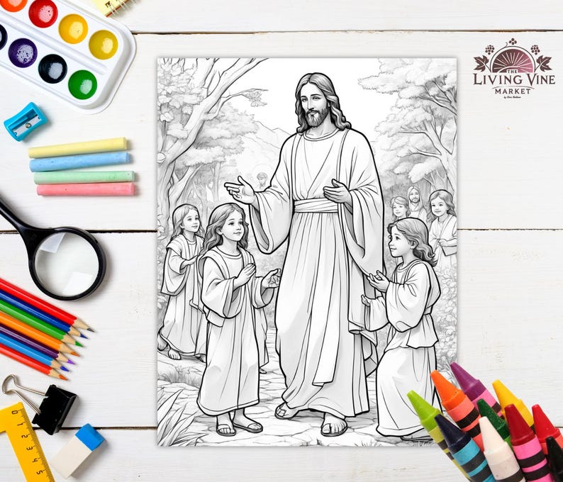 Jesus Tree Color Book The Christian Kids' Coloring Book Bundle – 100 Pages of Fun, Faith, and ...