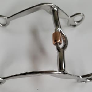 Western Stainless Steel Medium Port Roller Curb Bit / Handcrafted Stainless Steel Snaffle Bit with Copper Roller