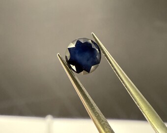 Blue Sapphire .97Ct. Natural Unheated. Origin Australia. Facet Round. Calibrated Jewelry Grade AAA