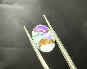 Purple Buffalo Copper Turquoise Cabochon 4.45Ct Arizona. Calibrated