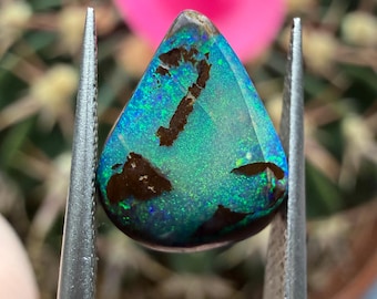 Australian Boulder Opal Cabachon Pear Shape
