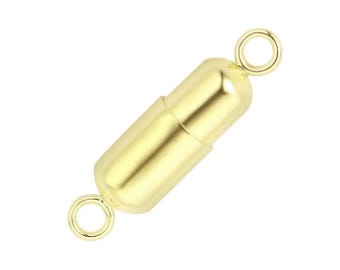 14K / 18K Solid Gold Magnetic Clasp Connector – Yellow Gold White Gold Bail Enhancer for Necklace & Bracelet Chain Charms