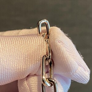 18K Solid Gold Extension Chain Double Snap Open Hollow Clasp Soft Oval Link Necklace Bracelet Connector Adjuster Thick Yellow, White Gold image 11