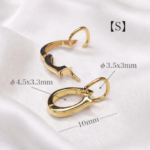 18K Solid Yellow, White, Rose Gold Snap Bail – One Touch Pendant Clasp Connector | Secure Enhancer Necklaces & Charms Easy Open