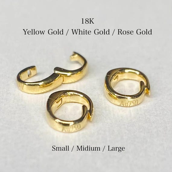 Mini 18K Solid Gold Bail Oval Connector – Small Round Enhancer