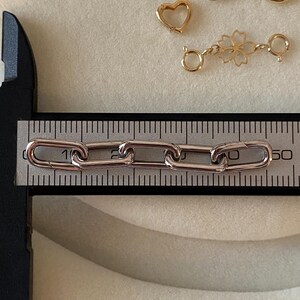 18K Solid Gold Extension Chain Double Snap Open Hollow Clasp Soft Oval Link Necklace Bracelet Connector Adjuster Thick Yellow, White Gold image 13