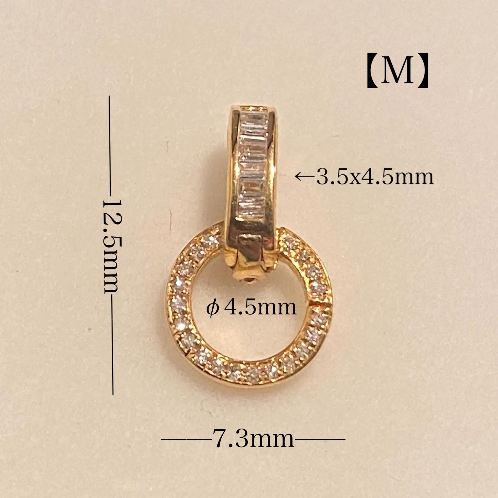 18K Solid Gold Enhancer Clasp With Baguette Diamonds, Multi-way Pendant ...