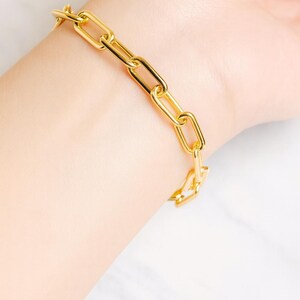 18K Solid Gold Extension Chain Double Snap Open Hollow Clasp Soft Oval Link Necklace Bracelet Connector Adjuster Thick Yellow, White Gold image 3