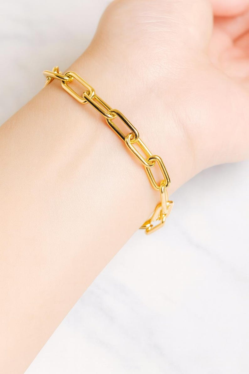 18K Solid Gold Extension Chain Double Snap Open Hollow Clasp Soft Oval Link Necklace Bracelet Connector Adjuster Thick Yellow, White Gold image 3