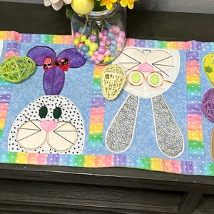 MADE TO ORDER: Table Runner Easter Silly Bunnies you customize image 9