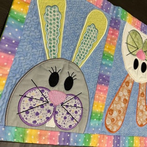 MADE TO ORDER: Table Runner Easter Silly Bunnies you customize image 4