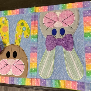 MADE TO ORDER: Table Runner Easter Silly Bunnies you customize image 6