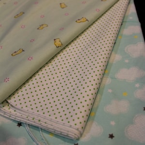 Receiving Blanket 3-pack Green Assortment #1