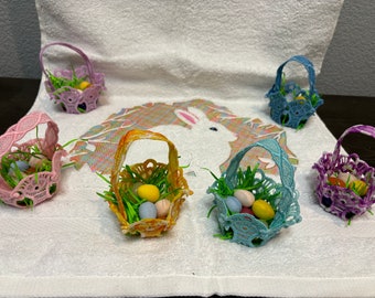 Basket 3D for Spring, Easter, Wedding Favors