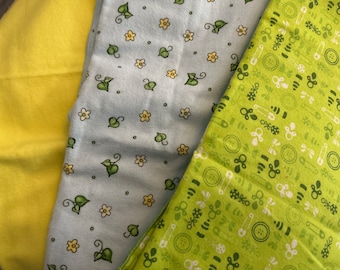 Receiving Blanket 3-pack Green & Yellow