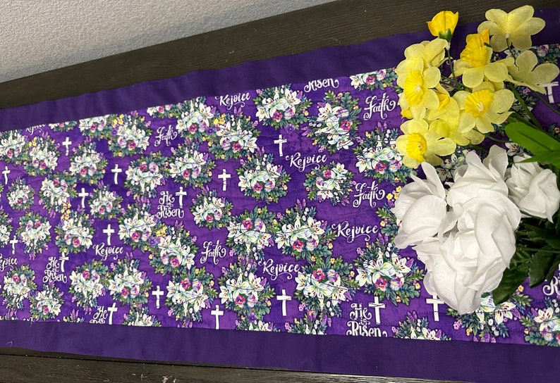 Table Runner Easter He is Risen image 1