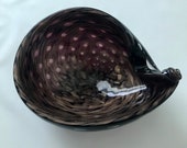 Vintage Murano Art Glass Controlled Bubble Ashtray Bowl