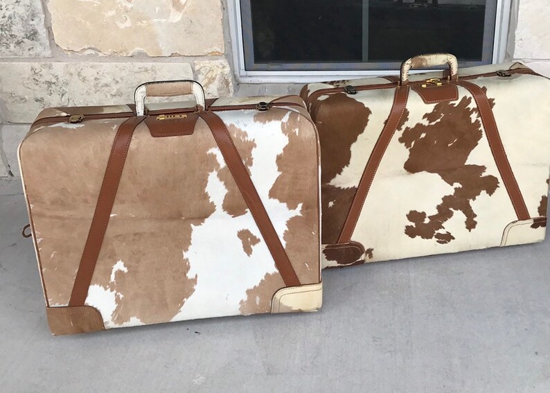 cowhide suitcase