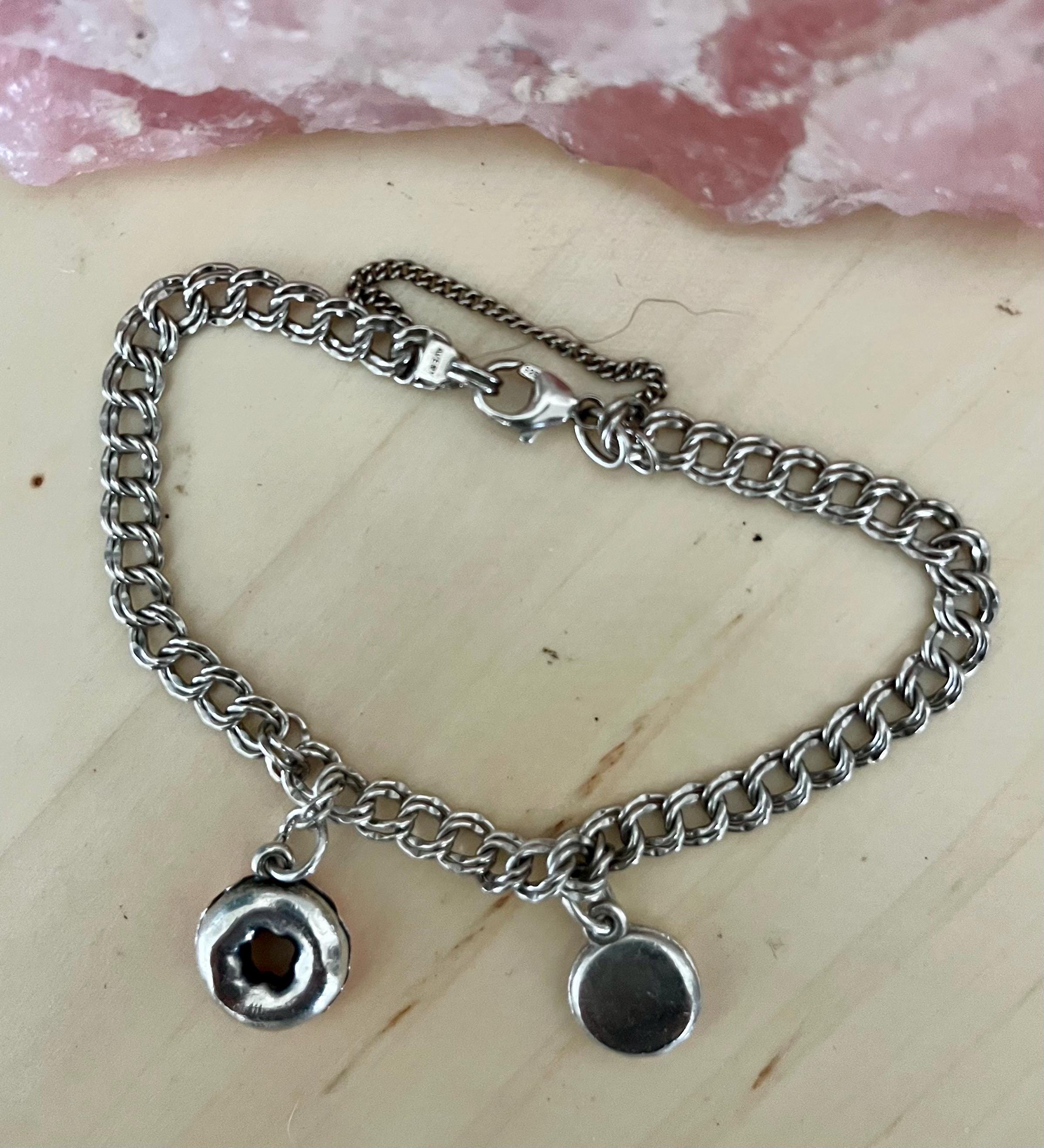 James Avery Double Curb Link Large Charm Bracelet Two Charms - Etsy