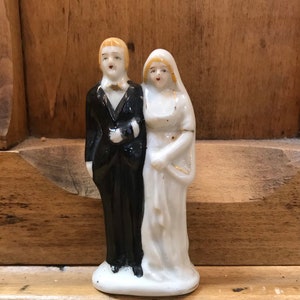 Made in Japan 1940s Wedding cake Topper image 1