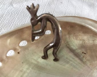 Vintage Sterling Navajo Kokopelli Brooch Pin