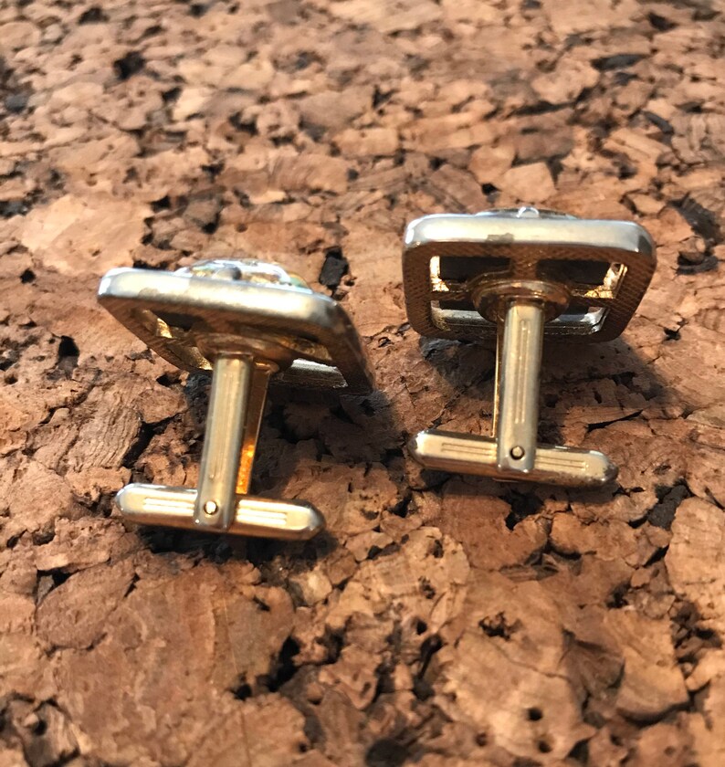 Vintage Confetti Lucite Men's Square Cufflinks image 2