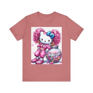 Camiseta infantil de Hello Kitty con diseño de chicle / Camiseta con estampado adorable de Sanrio imagen 2