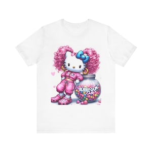 Camiseta infantil de Hello Kitty con diseño de chicle / Camiseta con estampado adorable de Sanrio imagen 1