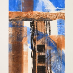 You Try - Monoprint - One of a Kind Collagraph 18x24